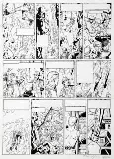 De Moor (Bob) | Lefranc, planche n°13 Ã  l’encre de Chine de l’é… | Millon