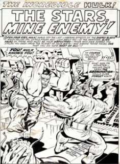 Herb Trimpe and Mike Esposito Incredible Hulk #137 The Abomination Splash Page 1 Original Art (Marvel, 1971). It‘s a -
