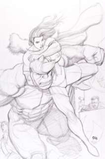 Frank Cho Rhino vs. Emma Frost Pencil Illustration Original Art (2011). Who can blame the Rhino for "getting -