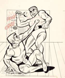 Tony Tallarico Frankenstein #3 Cover Original Art (Dell, 1966). From the second of the three "superhero -