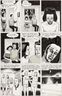 Daniel Clowes Eightball #3 "Like a Velvet Glove Cast in Iron" Page 4 and 5 Original Art Group -