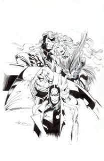 Larry Stroman and Al Milgrom X-Factor #72 Corner Box Original Art (Marvel, 1991). This piece, done as the corner -