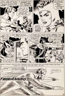 Don Heck and Wally Wood Avengers #20 Page 10 Original Art (Marvel, 1965). A superb large panel of - | Heritage