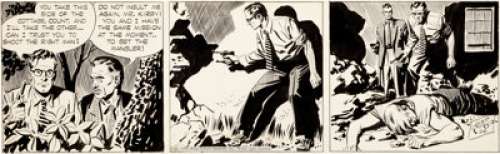 Alex Raymond Rip Kirby Daily Comic Strip Original Art dated 9-8-50 (King Features, 1950). One of the - | Heritage