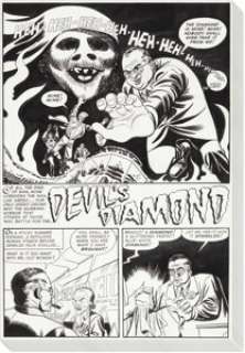 Manny Stallman Witches Tales #14 Complete 6-Page Story "Devil‘s Diamond" Original Art (Harvey, 1952). -