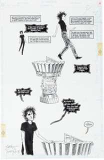 Jill Thompson and Vince Locke Sandman V2#46 Page 22 Dream and Delirium Original Art (DC/Vertigo, 1993). -