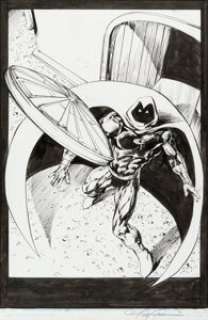 Tommy Lee Edwards and Robert Campanella Moon Knight #4 Splash Page 1 Original Art (Marvel, 1998). A -