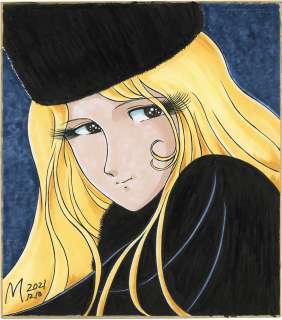 Kazuhiko Miyake Hand-Drawn Color Shikishi "Galaxy Express 999" Maetel | Mandarake (Big Web)
