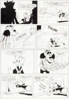 Carl Barks Donald Duck #26 "Trick or Treat" Censored "Smorgie" Page 21 Original Art -