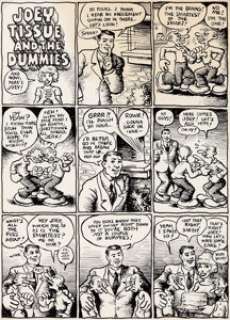 Robert Crumb Bijou Funnies #4 Complete 1-Page Story Original Art (Print Mint, 1970). Entitled "Joey -