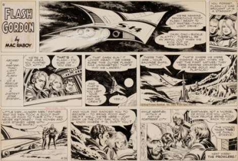 Mac Raboy Flash Gordon Sunday Comic Strip  Original Art dated 4-26-64 (King Features Syndicate, 1964)....