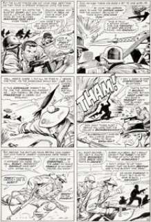 Dick Ayers and John Tartaglione Sgt. Fury Annual #2 "A Day of Thunder" Story Page 20 Original - | Heritage