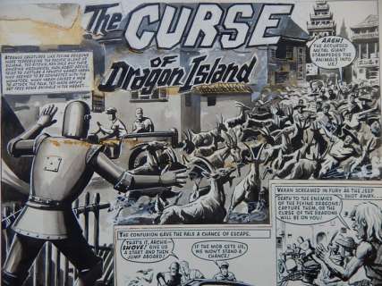 Kearon, Edward | Kearon, Edward - Originele pagina - Archie, de man van Staal - The Curse of Dragon Island - (1964) | Catawiki