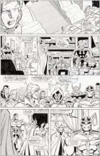 Ron Lim and Joe Rubinstein Infinity Gauntlet #5 Story Page 33 Thanos and Adam Warlock Original Art (Marvel, 1991)....