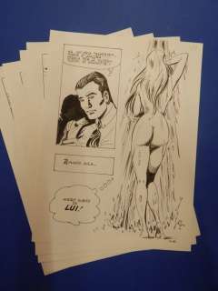 Birago Balzano | Fasma n. 3 - Birago Balzano - 5x Tavole Originali Erotiche "La moglie dell’attore" - Page volante - Exemplaire unique - (1985) | Catawiki