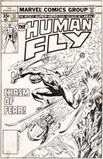Bob Lubbers and Bob McLeod The Human Fly #13 Cover Original Art (Marvel, 1978)....