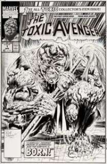 Rodney Ramos and Armando Gil Toxic Avenger #1 Cover Original Art (Marvel, 1991)....