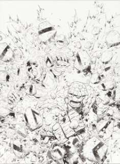 Jim Cheung Marvel Two-In-One #1 Cover Original Art (Marvel, 2018)....