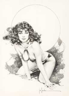 Jose Gonzalez Vampirella #103 Frontis Illustration Original Art (1982).... | Heritage