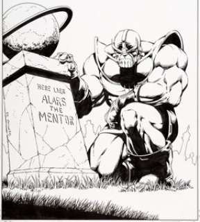 Jim Starlin and Al Milgrom (as Gemini) Thanos #7 Cover Original Art (Marvel, 2004).... | Heritage