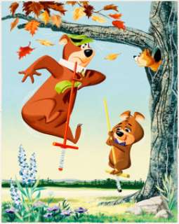  - Whitman Artist Yogi Bear Frame Tray Puzzle #4420 Box Cover and Jigsaw Original Art (Whitman Publishing, 1961)....