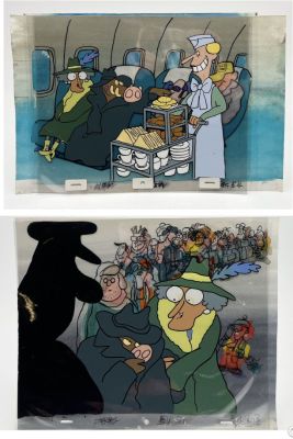 Lot 121 - Two multi-layered animation cel from Norwegian film For Et Svin… | misc / divers
