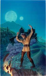  - Richard Corben Lone Wolf Series Paperback Novel Cover Painting Original Art (Berkley Books/Pacer, 1985)....