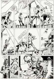 Paul Gulacy and Dan Adkins Master of Kung Fu #39 Page 11 Original Art (Marvel, 1976).... | Heritage