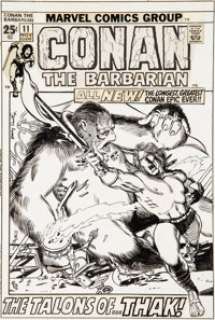  - Barry Smith Conan the Barbarian #11 Cover Original Art (Marvel, 1971)....