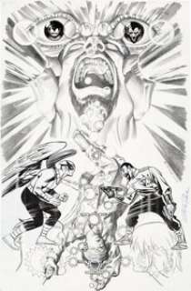  - Steve Rude Future Quest Presents #6 Splash Page 1 Birdman Original Art Group of 2 (DC, 2018).... (Total: 2 Original Art)