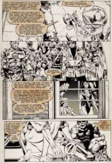  - Michael Golden and Armando Gil Avengers Annual #10 Story Page 37 Original Art (Marvel, 1981)....