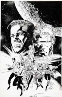 Marc Silvestri and Matt Banning (as Batt) Star Trek / X-Men #1 Cover Original Art (Marvel/Paramount Comics, 1996)....