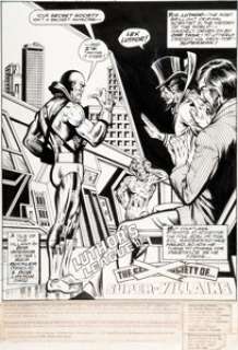 Rich Buckler and Bob Layton Secret Society of Super-Villains #7 Splash Page 1 Original Art (DC Comics, 1977)....