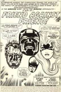 Jack Kirby and Chic Stone Amazing Adventures #2 Splash Page 1 Inhumans Original Art (Marvel, 1970)....