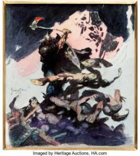 Frank Frazetta Death Dealer #6 Preliminary Cover Original Art (early 1990s). Finished Death Dealer -