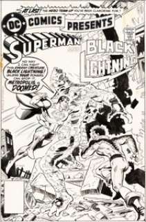 Ross Andru and Dick Giordano DC Comics Presents #16 Cover Original Art (DC, 1979). Superman calls on Black - | Heritage