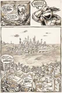 Kevin Eastman and Peter Laird Teenage Mutant Ninja Turtles #5 Story Page 9 Original Art (Mirage, 1985). The -