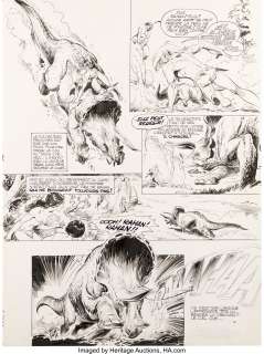 André Chéret Rahan La Vallée Des Tourments Planches 15 et 16 (Pif #359, 1976).... (Total: 2 Original Art) | Heritage