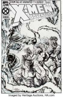 John Hebert X-Men Adventures #2 Cover Original Art (Marvel, 1995). Trapped inside an alien Spirit Drinker, a -