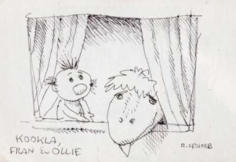 Robert Crumb | Kukla, Fran, and Ollie Sketch Original Art (c. 1960s). | Heritage