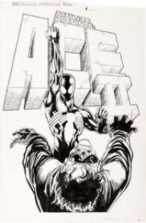Mark Beachum and Joe Rubinstein - Spectacular Spider-Man Annual #6 Splash Page 1 Original Art (Marvel, 1986).