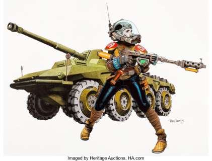Travis Charest - Spacegirl Illustration Original Art (2013). A great looking sci-fi piece of Travis -