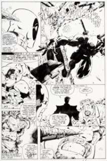 Joe Madureira and Mark Farmer - Deadpool: The Circle Chase #2 Story Page 13 Original Art (Marvel, 1993).