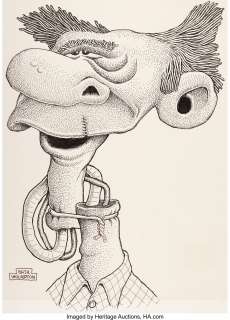 Basil Wolverton - Common Types of Barflyze Illustration Original Art (Wolverton Enterprises, 1974).