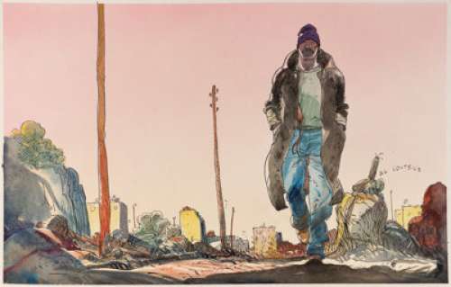 Al Coutelis - AD Grande-Rivière Illustration Originale (2000s). Al Coutelis AD Grande-Rivière Original Art Illustration (2000s).