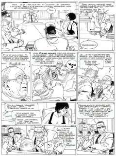 Philippe Francq | Largo Winch, Colère rouge, planche originale à l’encre de chine. | Septimus