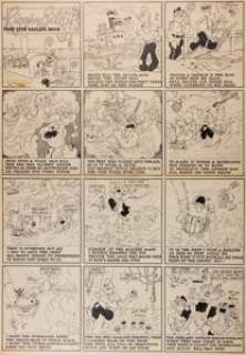 Schwab, Fred - Fred Schwab (attributed) Riggin‘ Bill, the Sailor Man Complete 1-Page Story Original Art (Chesler/Centaur Publ., 1...