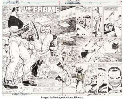 Romita Jr., John | John Romita Jr. and Klaus Janson Punisher: War Zone #3 Double Page Spread 2-3 Original Art (Marvel, 1992).... (Total: 2 Original Art) | Heritage