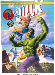 Hildebrandt, Greg - Greg Hildebrandt Incredible Hulk #181 Cover Re-Creation Painting Original Art (2022)....