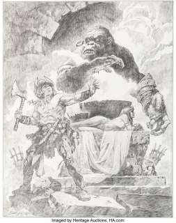 Sanjulian (Manuel Perez Clemente) | Sanjulian (Manuel Perez Clemente) Conan Preliminary Illustration Original Art (2019).... | Heritage